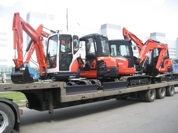 Фото перевозки мини экскаваторов